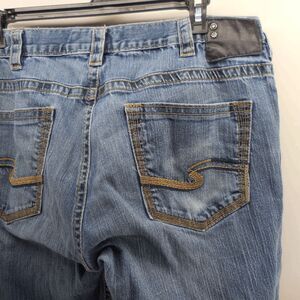 Silver Jeans Mens Grayson Classic Fit Jeans Straight Leg Faded Distressed 38x32